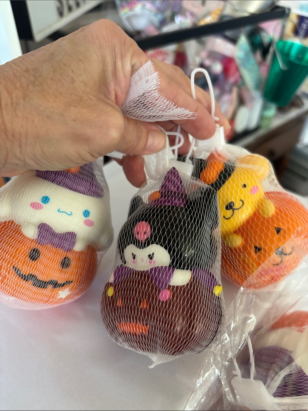 Halloween Mini Squishy Plush Toy Pack - Orange, Black, Purple - Picture 2 of 2